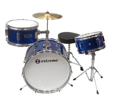 Bateria Extreme Infantil Azul Metalico 3 Pzas.Exbt011